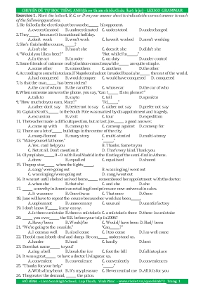 Chuyên đề tự học Tiếng Anh (Theo tham chiếu Châu Âu 6 bậc)  Lexico grammar - Đỗ Bình